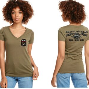 I'm Not a Veteran, But I Ride One Women's V-Neck
